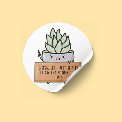 Bossy Plant Sticker