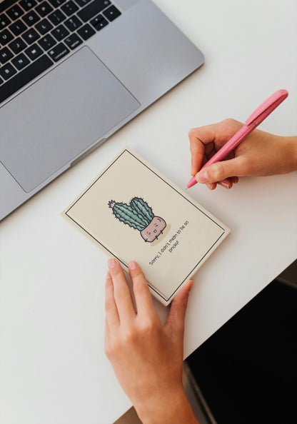 The sorry cactus pocket notebook