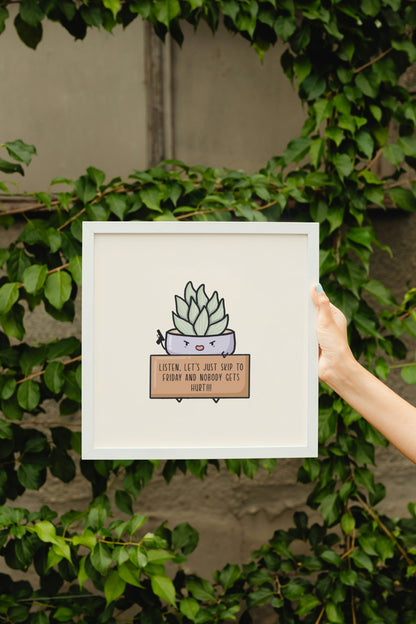 Angry Plant Wall Frame